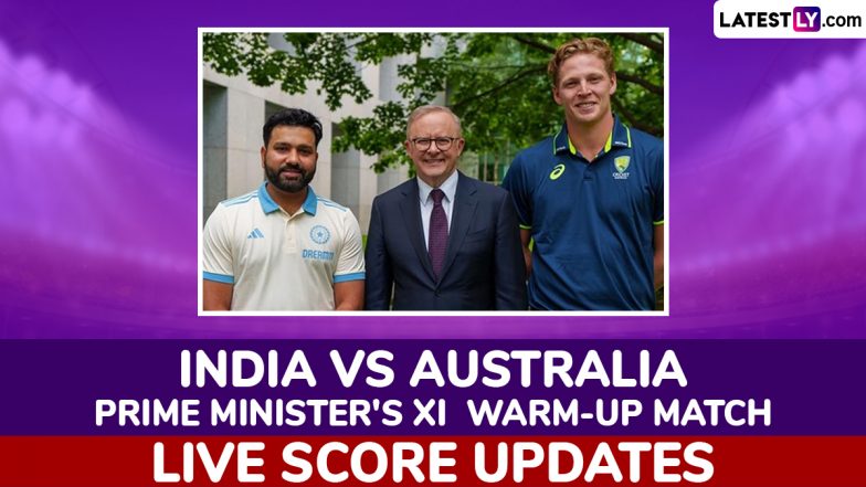 India vs Australia Prime Minister's XI Live Score Updates of Day 1: Indian Cricket Team Members Click Photos With Australian PM Anthony Albanese