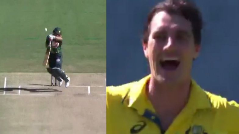 Pat Cummins Dismisses Kamran Ghulam With a Fiery Bouncer During AUS vs PAK 1st ODI 2024 (Watch Video)