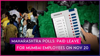 Maharashtra Assembly Elections 2024: BMC Declares Paid Leave for Employees in Mumbai on November 20 To Increase Turnout