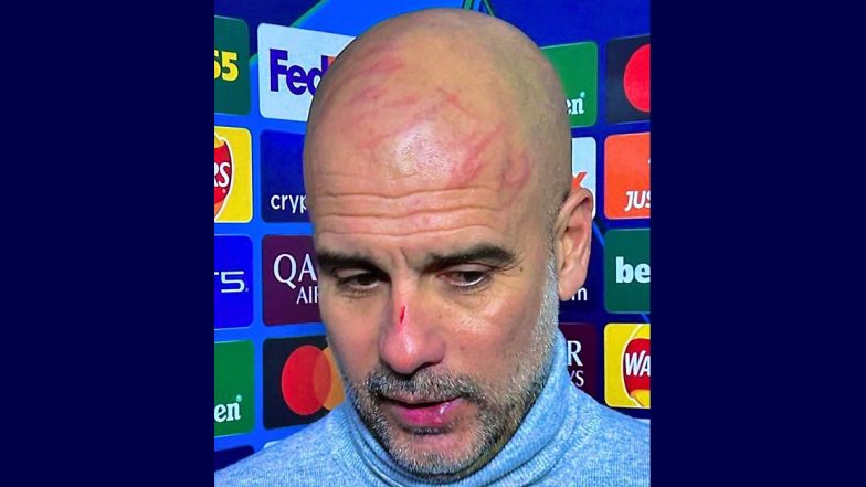 Pep Guardiola Reveals Real Truth About Scratch Marks On His Nose and Face, Says 'I Want to Harm Myself' In Press Conference Following Manchester City's Frustrating Draw Against Feyenoord in UCL 2024-25 (Watch Video)