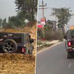 Meerut: Man Drives Thar SUV at High Speed To Deliberately Spread Dust Collected on Vehicle’s Roof, Police Respond to Viral Video