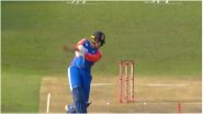 Abhishek Sharma Hits Massive Six Off Andile Simelane's Bowling, Sends Ball Flying Out of The Wanderers Stadium During IND vs SA 4th T20I 2024 (Watch Video)