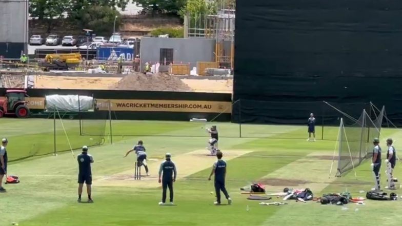 Marnus Labuschagne Bowls Bouncer to Australia Captain Pat Cummins During Net Session Ahead of the IND vs AUS 1st Test in Border-Gavaskar Trophy 2024-25 (Watch Video)