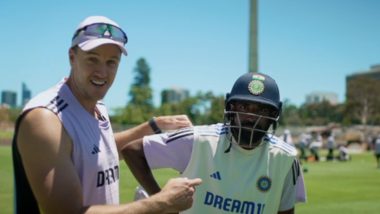 India vs India A Warm-Up Match: Mohammed Siraj Gets Kiss and Praise From India Bowling Coach Morne Morkel After Conclusion of Practice Game Ahead of IND vs AUS 1st Test 2024 in Perth (Watch Video)