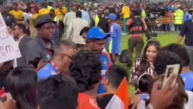 Sanju Samson Meets Girl Spectator Hurt by a Ball From Wicketkeeper-Batter’s Six During IND vs SA 4th T20I 2024 in Johannesburg (See Video)