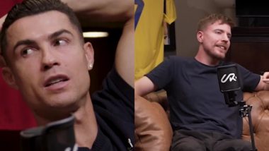 'Do You Think I'm Gonna to Beat You?' Cristiano Ronaldo Has Fun Banter With Mr Beast on His YouTube Channel 'UR Cristiano', Video Garners More Than Five Million Views in Three Hours! (Watch Video)