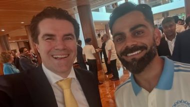 Australia’s Assistant Minister for Foreign Affairs Tim Watts Shares Pic With Virat Kohli Amid Border-Gavaskar Trophy 2024-25, Reveals He Supports RCB (See Post)