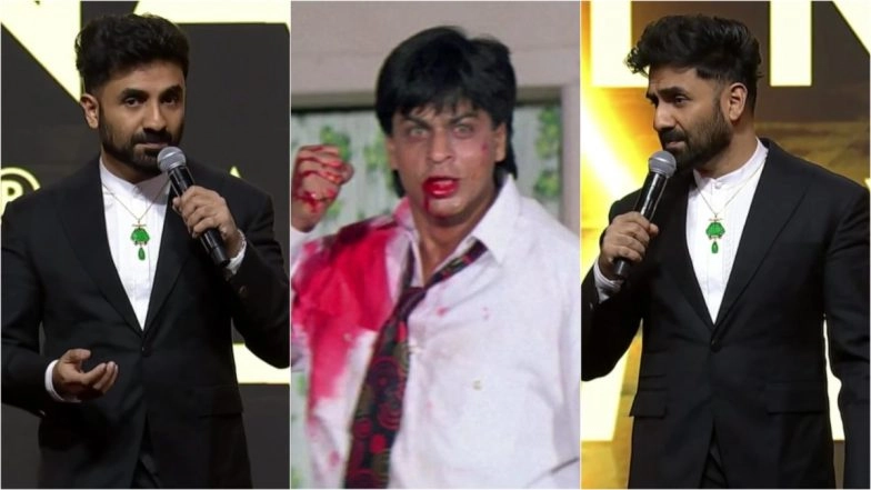 Vir Das at International Emmys 2024: This Iconic &lsquo;Shah Rukh Khan&rsquo; Dialogue Gets Mention in Host&rsquo;s Opening Monologue That Roasts Will Smith, American Elections and Elon Musk! (Watch Video)