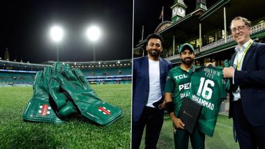 Mohammad Rizwan Donates Pakistan Jersey, Keeping Gloves to Sydney Cricket Ground Museum After AUS vs PAK 2nd T20I 2024 (See Pics)