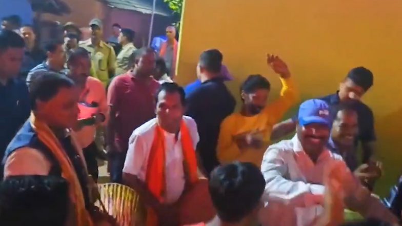 Odisha CM Mohan Charan Majhi Shows His Drumming Skills As He Celebrates Diwali With Locals at His Native Village Raikala in Keonjhar (Watch Video)