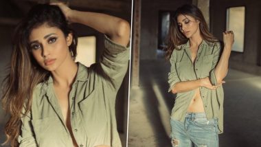 Mouni Roy Sizzles in Casual Yet Glamorous Look; Actress Sets Screens on Fire in Unbuttoned Olive Green Shirt and Jeans (View Pictures)