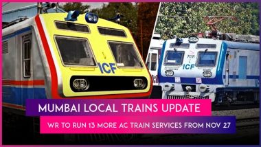 Mumbai Local Trains Update: Western Railway To Launch 13 More AC Train Services From November 27