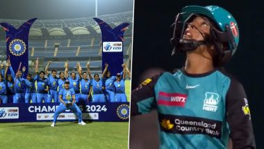 Jemimah Rodrigues Congratulates Team Mumbai Over Video Call After Senior Women's T20 Trophy 2024-25 Win at Wankhede Stadium (Watch Video)