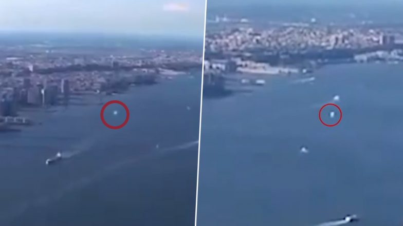 UFO Caught on Camera? Mysterious Orb-Like Object Spotted Over New York City Skyline in Chopper Camera Footage Sparking Alien Conspiracies (Watch Viral Video)