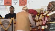 PM Narendra Modi Pays Tribute to Chhatrapati Shivaji Maharaj Before Addressing Election Rally in Nashik, Says 'I Have Come to Nashik for a Developed Maharashtra' (Watch Videos)