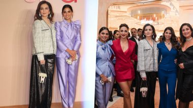 Nita Ambani Steals the Spotlight With Her Quirky Chanel Popcorn Minaudiere Bag at Daughter Isha Ambani's Store Launch, See Pics and Videos