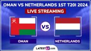 Oman vs Netherlands 1st T20I 2024 Live Streaming Online in India: How To Watch OMA vs NED Cricket Match Free Live Telecast on TV?