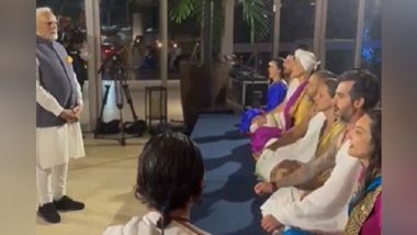 PM Modi in Brazil: Brazilian Vedic Scholars Welcome Prime Minister Narendra Modi With Sanskrit Mantras and Traditional Festivities Ahead of G20 Summit (Watch Video)