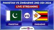 Pakistan vs Zimbabwe 2nd ODI 2024 Live Streaming Online in India: How To Watch PAK vs ZIM Cricket Match Free Live Telecast on TV?