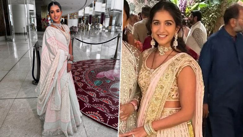 Radhika Merchant Captivates in Traditional Ensembles for Her Best Friend’s Wedding, Re-wears Lehenga From Isha Ambani’s Nuptial Ceremony (View Pictures)