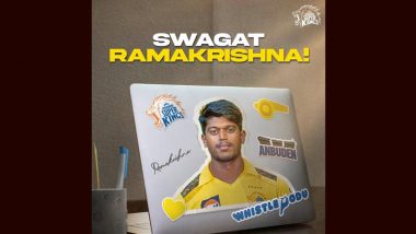 Chennai Super Kings Squad for IPL 2025: Ramakrishna Ghosh Sold to CSK For INR 30 Lakh at Indian Premier League Auction