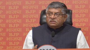 Maharashtra, Jharkhand Assembly Elections 2024: Congress Indulging in ‘Appeasement Politics’ Ahead of Polls, Says BJP Leader Ravi Shankar Prasad