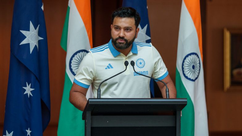 Rohit Sharma Gives Speech in Australian Parliament House As Australia PM Anthony Albanese Meets Team India Players in Canberra Amid Border-Gavaskar Trophy 2024-25 (Watch Video)