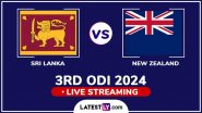 Sri Lanka vs New Zealand Free Live Streaming Online, 3rd ODI 2024: How To Watch SL vs NZ Cricket Match Live Telecast on TV?