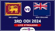 Sri Lanka vs New Zealand Free Live Streaming Online, 3rd ODI 2024: How To Watch SL vs NZ Cricket Match Live Telecast on TV?