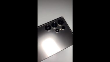 Samsung Galaxy S25 Ultra Design Leaked? Clip on Social Media Shared by Users Claiming of Samsung’s Upcoming Flagship Smartphone (Watch Video)