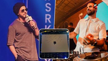 Shah Rukh Khan Surprises DJ Ganesh With ‘The Best Diwali Gift’; Celebrity DJ Flaunts SRK’s Autograph and Special Note on the Apple MacBook (View Pic)