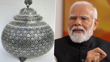 PM Narendra Modi Gifts Silofar Panchamrit Kalash to Nigerian President Bola Ahmed Tinubu (See Pic)