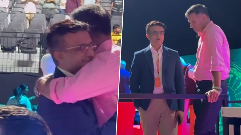 Sourav Ganguly Embraces Rahul Dravid at IPL 2025 Mega Auction, Heartwarming Video Goes Viral