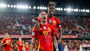 Spain 3–2 Switzerland, UEFA Nations League 2024–25: Bryan Zaragoza's Late Strike Secures La Roja's Victory As Yeremy Pino and Bryan Gil Also Net One Each