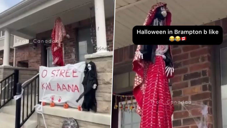 ‘O Stree Kal Aana’: A Canadian Home Transforms With Halloween Décor Inspired by Shraddha Kapoor’s ‘Stree’ (Watch Viral Video)