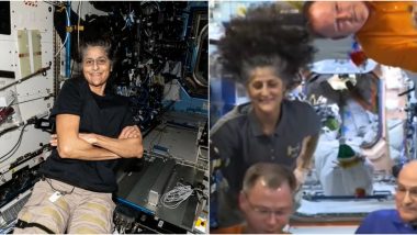 NASA Astronaut Sunita Williams Shows Off Thanksgiving Meal in Space 