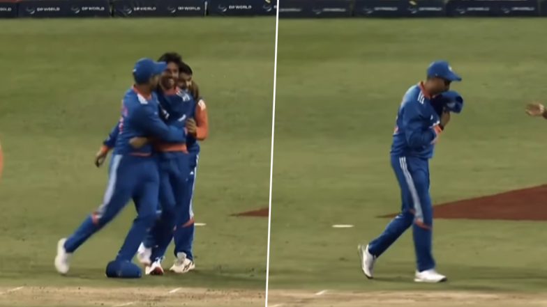 Suryakumar Yadav Picks Up and Kisses Team India Cap After Unknowingly Stepping on it While Celebrating During IND vs SA 4th T20I 2024, Video Goes Viral