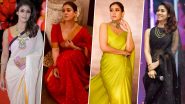 Nayanthara Birthday: Stunning Saree Looks of the 'Jawan' Actress to Check Out (View Pics)