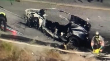 Tesla Model Y Car Fire Incident in Canada: 4 Indian-Origin People in Toronto Burned to Death in Tesla’s EV As Electric Doors Fail To Open After Crash