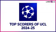 UCL Top Scorers This Season: Check Most Goals and Assists in UEFA Champions League 2024-25