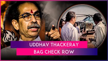 Uddhav Thackeray Chopper Checking: EC Officials Inspect Shiv Sena (UBT) Leader’s Baggage in Helicopter Twice, Videos Surface