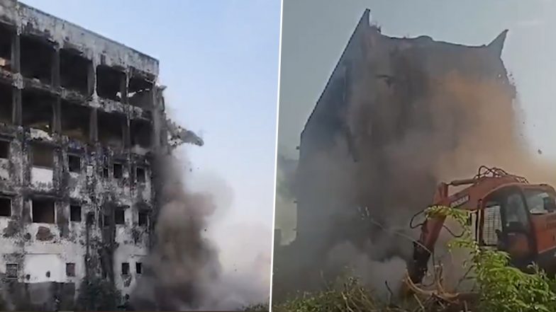 Nallasopara: Demolition of 41 Unauthorised Buildings Begins in Vasai Virar Following High Court Order, Heavy Police Force Deployed (Watch Video)