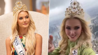 Miss Universe 2024 Victoria Kjær Theilvig Faces Criticism Over Viral TikTok Video That Shows Her Lip-Syncing Racial Slur in Jay-Z Song Atop Empire State Building