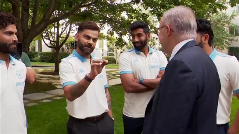 'Always Gotta Add Some Spice to It' Virat Kohli Has Fun Banter With Australian PM Anthony Albanese Over His Century in IND vs AUS Perth Test, Video Goes Viral