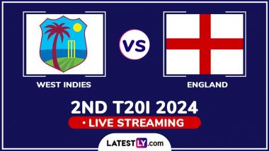 West Indies vs England Free Live Streaming Online, 2nd T20I 2024: How To Watch WI vs ENG Cricket Match Live Telecast on TV?