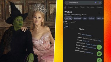 Google Adds Playful New Feature for ‘Wicked,’ Allows Users to Defy Gravity by Clicking on Green Hat That Appears on Searching ‘Wicked Movie’ (View Post)