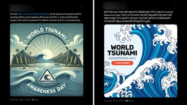 World Tsunami Awareness Day 2024 Messages and Posts: Netizens Share Informative Videos, Images and Wallpapers to Raise Awareness About the Natural Disaster