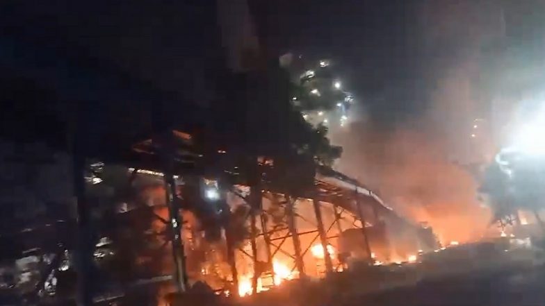 Wardha Fire: 16 Injured After Blaze Erupts at Bhugaon Steel Company in Maharashtra (Watch Video)