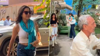 Sara Ali Khan’s Mumbai Outing Takes an Unexpected Turn As Elderly Man Shields Her From Paparazzi; Fans React With Laughter and Admiration (Watch Video)