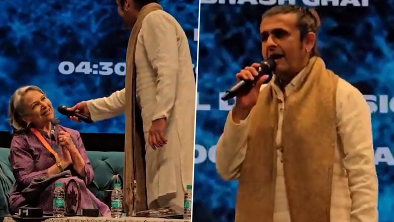 IFFI 2024: Sharmila Tagore Joins Sonu Nigam To Sing Mohammed Rafi’s Iconic ‘Aasmaan Se Aaya Farishta’ at the Film Festival (Watch Video)